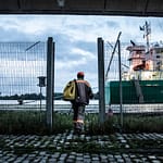 Départ ouvrier sur site