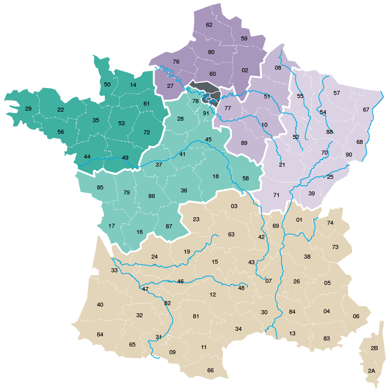 carte des implantations en France